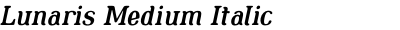 Lunaris Medium Italic